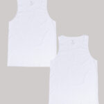 Чоловічі бавовняні майки білі Чоловічі бавовняні майки Intelligent Organism — набір 2 шт.