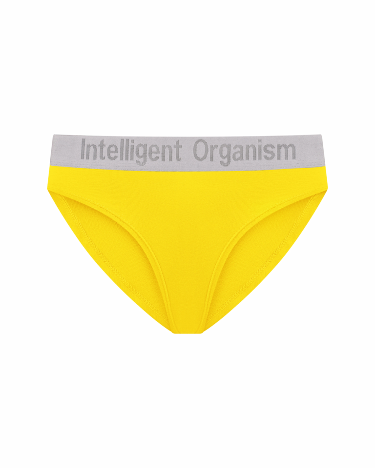 Жіночі жовті сліпи з бавовни — вид спереду — Intelligent Organism