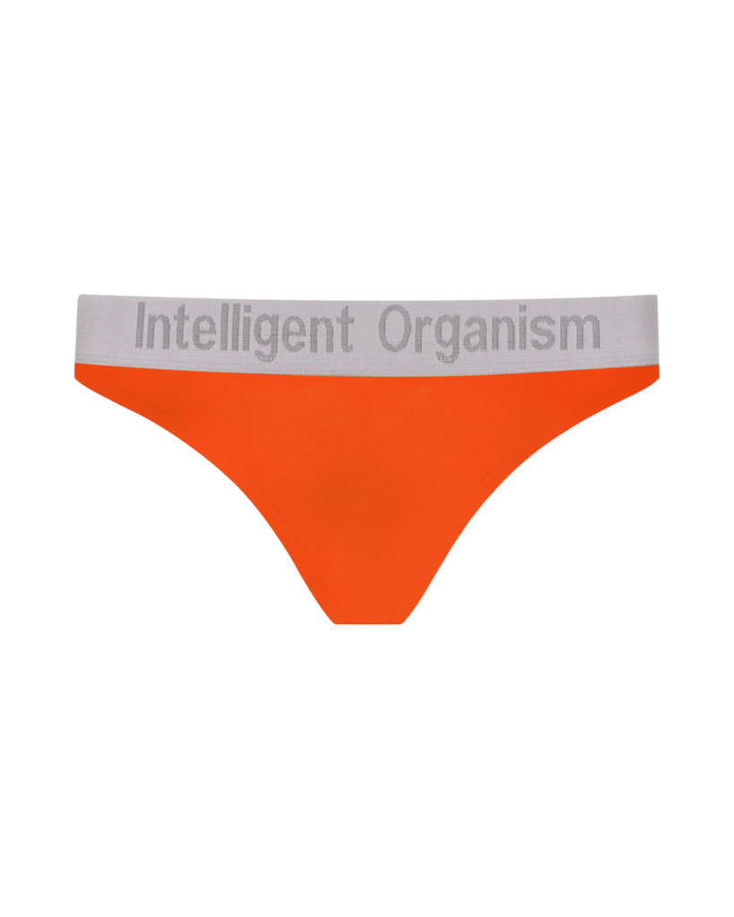 Жіночі помаранчеві стрінги з бавовни Intelligent Organism, вигляд спереду