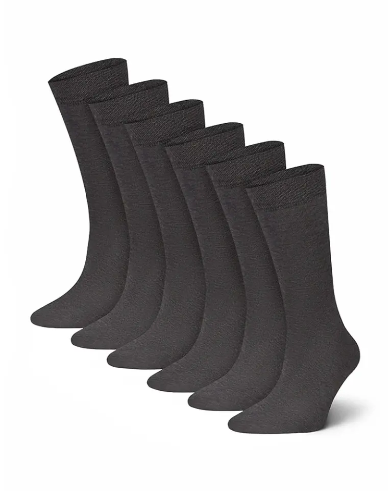 Шкарпетки Dark grey melange Style — набір з 6 пар у темно-сірому меланжевому кольорі