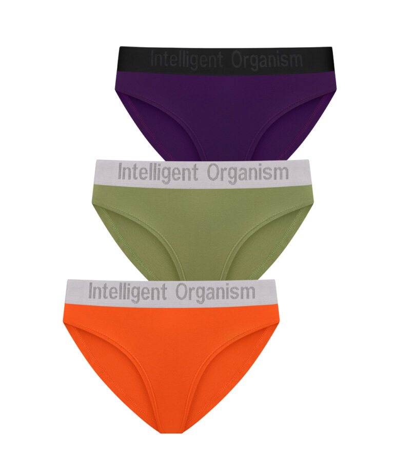 Набір жіночих бавовняних трусів сліпів Intelligent Organism Soft Style 3 шт (помаранчевий, зелений, фіолетовий)