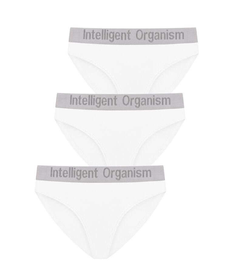 Набір жіночих білих трусів сліпів з бавовни Intelligent Organism 3 штуки в упаковці
